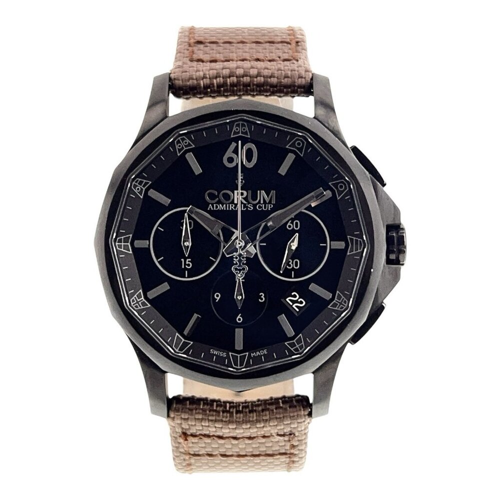 Corum Admirals Cup Stainless Steel Black Dial 42mm Automatic Men's Watch 1.0096